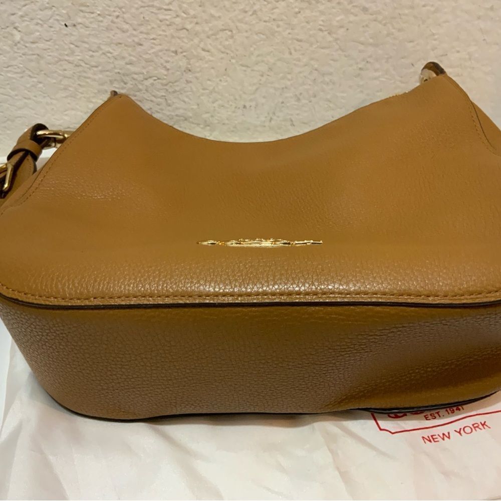 COACH F76695 JES HOBO brown Refined Pebble Leather Womens/Shoulder Handbag - Picture 11 of 14